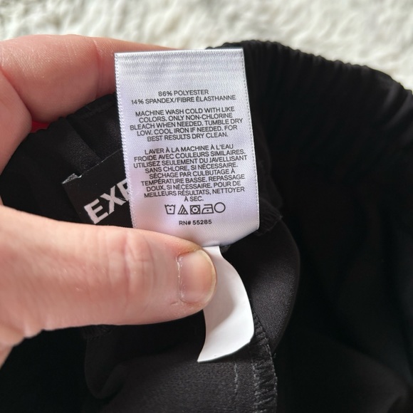 NWOT Express Super High Waisted Belted Pleated Ankle Pant Black - Medium NO Belt - Picture 12 of 13